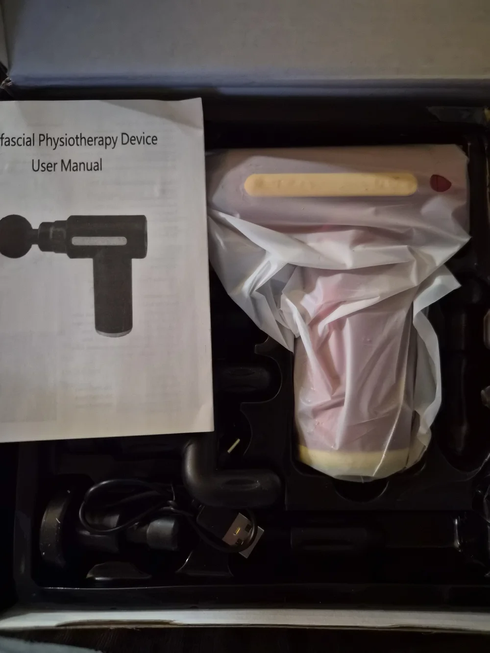 Gray Portable Massage Gun – Compact Percussion Massager